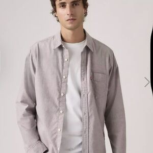 Levi’s XL Standard Fit Oxford Button Down Shirt Mauve Long Sleeve Cotton